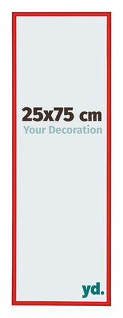 New York Aluminium Bilderrahmen 25x75cm Ferrari Rot Vorne Messe | Yourdecoration.de