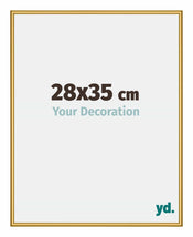 New York Aluminium Bilderrahmen 28x35cm Gold Glanz Vorne Messe | Yourdecoration.de