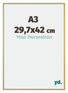 New York Aluminium Bilderrahmen 29 7x42cm A3 Gold Glanz Vorne Messe | Yourdecoration.de