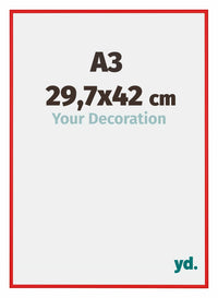 New York Aluminium Bilderrahmen 29 7x42cm A3 Rot Ferrari Vorne Messe | Yourdecoration.de