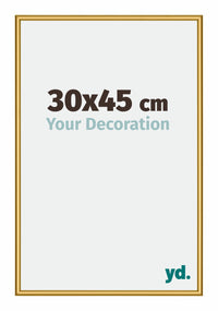 New York Aluminium Bilderrahmen 30x45cm Gold Glanz Vorne Messe | Yourdecoration.de
