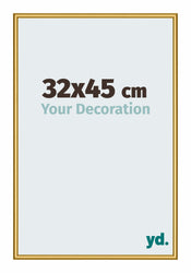 New York Aluminium Bilderrahmen 32x45cm Goldglanz Vorne Messe | Yourdecoration.de