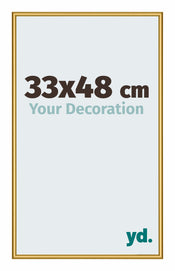 New York Aluminium Bilderrahmen 33x48cm Goldglanz Vorne Messe | Yourdecoration.de