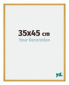 New York Aluminium Bilderrahmen 35x45cm Gold Glanz Vorne Messe | Yourdecoration.de