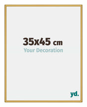 New York Aluminium Bilderrahmen 35x45cm Gold Glanz Vorne Messe | Yourdecoration.de