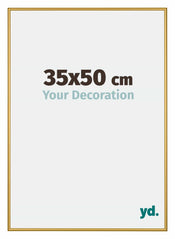 New York Aluminium Bilderrahmen 35x50cm Gold Glanz Vorne Messe | Yourdecoration.de