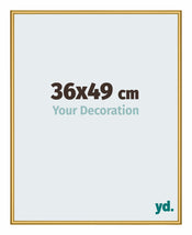 New York Aluminium Bilderrahmen 36x49cm Goldglanz Vorne Messe | Yourdecoration.de