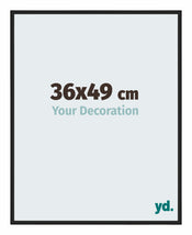 New York Aluminium Bilderrahmen 36x49cm Schwarz Matt Vorne Messe | Yourdecoration.de