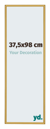 New York Aluminium Bilderrahmen 37 5x98cm Goldglanz Vorne Messe | Yourdecoration.de