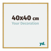 New York Aluminium Bilderrahmen 40x40cm Gold Glanz Vorne Messe | Yourdecoration.de