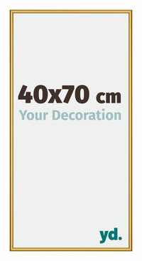 New York Aluminium Bilderrahmen 40x70cm Gold Glanz Vorne Messe | Yourdecoration.de