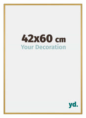 New York Aluminium Bilderrahmen 42x60cm Gold Glanz Vorne Messe | Yourdecoration.de