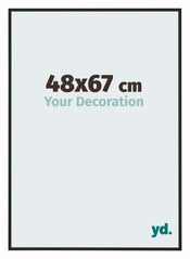 New York Aluminium Bilderrahmen 48x67cm Schwarz Matt Vorne Messe | Yourdecoration.de