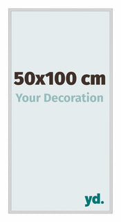 New York Aluminium Bilderrahmen 50x100cm Silber Matt Vorne Messe | Yourdecoration.de