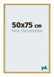 New York Aluminium Bilderrahmen 50x75cm Goldglanz Vorne Messe | Yourdecoration.de