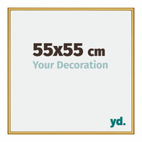 New York Aluminium Bilderrahmen 55x55cm Gold Glanz Vorne Messe | Yourdecoration.de