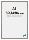 New York Aluminium Bilderrahmen 59 4x84cm A1 Mercury Struktur Vorne Messe | Yourdecoration.de