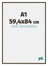 New York Aluminium Bilderrahmen 59 4x84cm A1 Nussbaum Struktur Vorne Messe | Yourdecoration.de