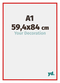 New York Aluminium Bilderrahmen 59 4x84cm A1 Rot Ferrari Vorne Messe | Yourdecoration.de