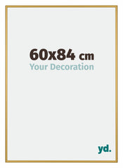 New York Aluminium Bilderrahmen 60x84cm Gold Glanz Vorne Messev | Yourdecoration.de