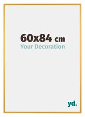 New York Aluminium Bilderrahmen 60x84cm Gold Glanz Vorne Messev | Yourdecoration.de