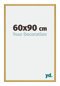 New York Aluminium Bilderrahmen 60x90cm Gold Glanz Vorne Messe | Yourdecoration.de
