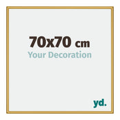 New York Aluminium Bilderrahmen 70x70cm Gold Glanz Vorne Messe | Yourdecoration.de