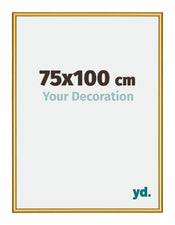 New York Aluminium Bilderrahmen 75x100cm Gold Glanz Vorne Messe | Yourdecoration.de