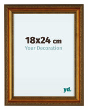 Oxford Holz Bilderrahmen 18x24cm Gold Antik Vorne Messe | Yourdecoration.de