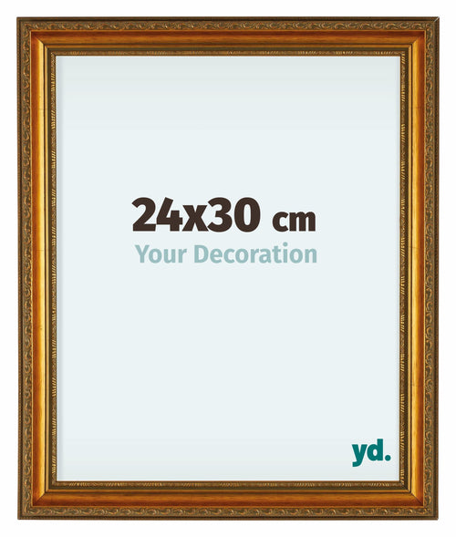 Oxford Holz Bilderrahmen 24x30cm Gold Antik Vorne Messe | Yourdecoration.de