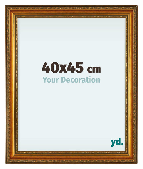 Oxford Holz Bilderrahmen 40x45cm Gold Antik Vorne Messe | Yourdecoration.de