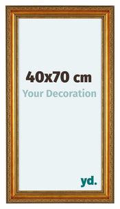 Oxford Holz Bilderrahmen 40x70cm Gold Antik Vorne Messe | Yourdecoration.de