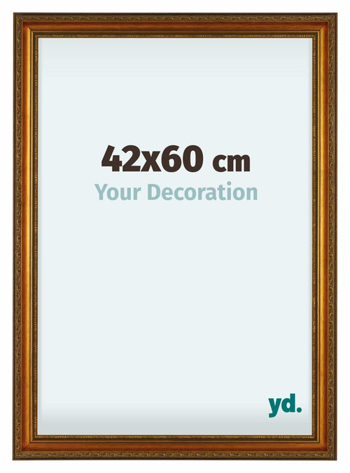 Oxford Holz Bilderrahmen 42x60cm Gold Antik Vorne Messe | Yourdecoration.de
