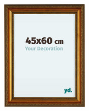 Oxford Holz Bilderrahmen 45x60cm Gold Antik Vorne Messe | Yourdecoration.de