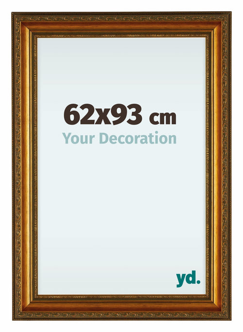 Oxford Holz Bilderrahmen 62x93cm Gold Antik Vorne Messe | Yourdecoration.de