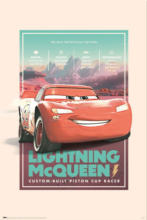 Poster Disney Pixar Cars Vintage 61x91 5cm GPE6041 | Yourdecoration.de