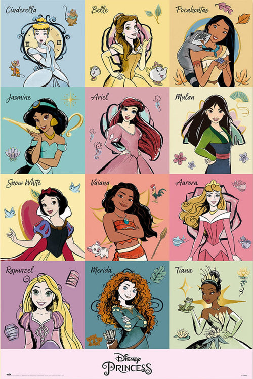 Poster Disney Princess Brush Strokes 61x91 5cm