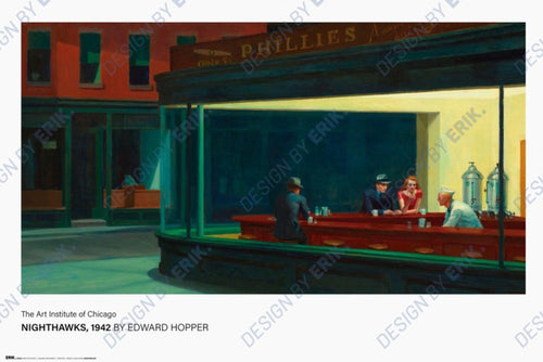 Poster Edward Hopper Nighthawks 61x91 5cm GPE6104 | Yourdecoration.de