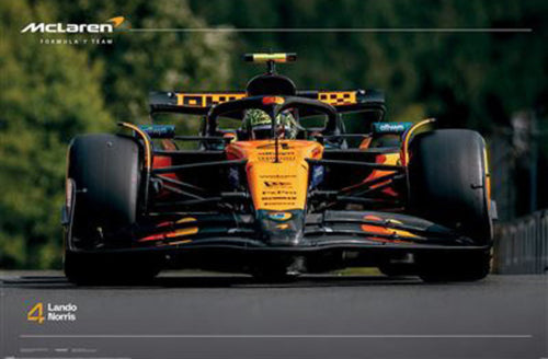 Poster F1 Lando Norris Number 4 91 5x61cm PP2512169 | Yourdecoration.de