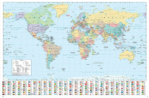 Poster Harper Collins World Map 21 French 91 5x61cm Abystyle GBYDCO556 | Yourdecoration.de
