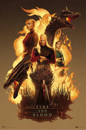 Poster House Of The Dragon Fire And Blood 61x91 5cm Grupo Erik GPE5855 | Yourdecoration.de