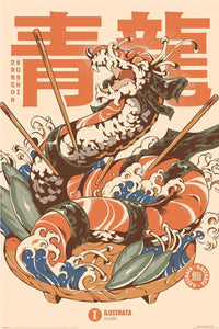 Poster Ilustrata Dragon Sushi 61x91 5cm Pyramid PP35305 | Yourdecoration.de