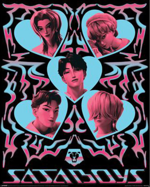 Poster K Pop Demon Hunters Saja Boys Hearts  40x50cm MPP2510744 | Yourdecoration.de