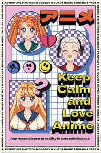 Poster Keep Calm And Love Anime 61x91.5cm Grupo Erik GPE5794 | Yourdecoration.de