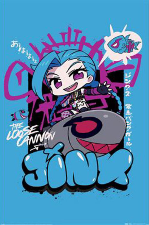 Poster League Of Legends Chibi Jinx 61x91 5cm PP2511076 | Yourdecoration.de