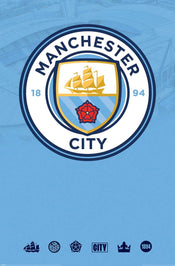 Poster Manchester City Club Crest 61x91 5cm PP35440 | Yourdecoration.de