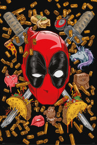 Poster Marvel Deadpool Bullets And Chimichangas 61x91 5cm Grupo Erik GPE5790 | Yourdecoration.de