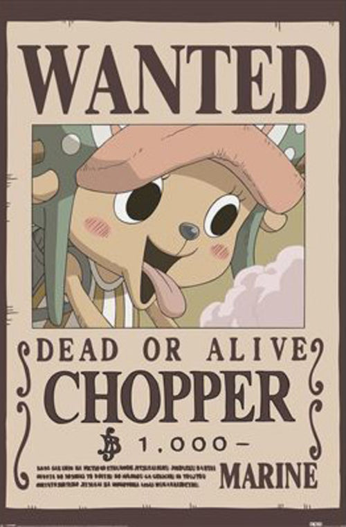 Poster One Piece Wanted Chopper 61x91 5cm PP2510041 | Yourdecoration.de