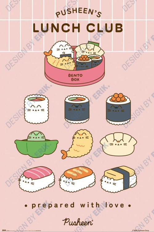 Poster Pusheen Sushi Roll 61x91 5cm GPE6105 | Yourdecoration.de