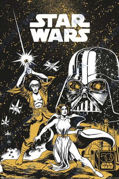 Poster Star Wars 50Th Anniversary 61x91 5cm GPE6088 | Yourdecoration.de